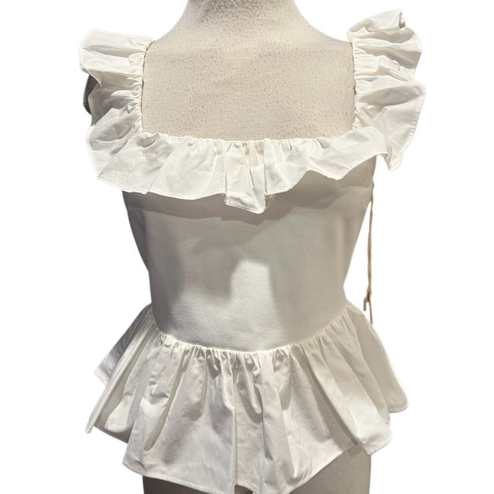 Sunday In Brooklyn Ruffle Cropped Top - Picture 2 of 5